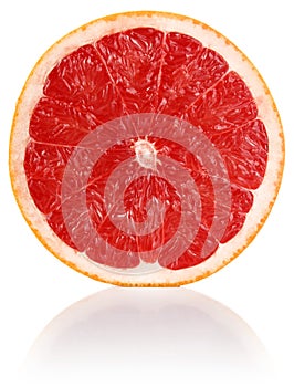 Slit juicy grapefruit