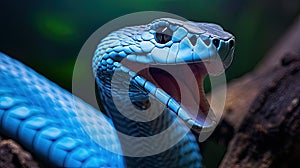 slither blue snake photo