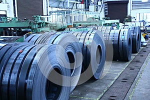 Slitted Coils Stored for manufacturing photo