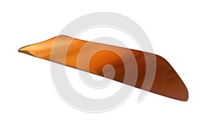 Sliver of polished translucent crystal