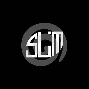 SLM letter logo design on black background. SLM creative initials letter logo concept. SLM letter design