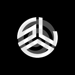 SLO letter logo design on black background. SLO creative initials letter logo concept. SLO letter design