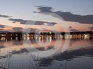 Sloan& x27;s lake @ Lakewood, COwaterfront, reflection, sunset, horizon, Colorado, Denver, tranquility, water, clouds, afternoon