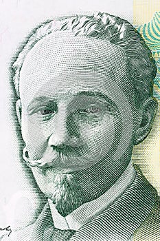 Slobodan Jovanovic portrait from Serbia`s money photo