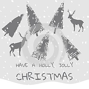 Slogan have a holly jolly christmas xmas background