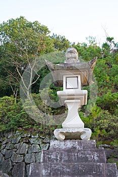 Slone lantern at Itsukushima Shrine at Miyajima island