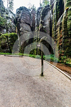 Sloni namesti in Adrspaske skaly rock town in Czech republic