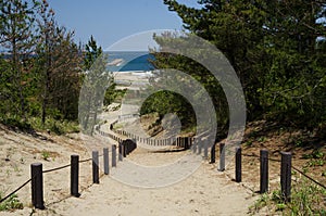 Slope path to the beach