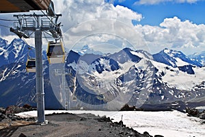 Slope on the skiing resort Elbrus.