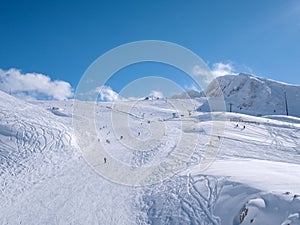 Slopes of Parnassos mountain in a sunny day