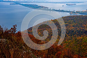 The slopes of the Zhigulevsky mountains on an autumn day! photo
