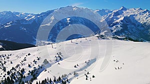 The slopes of Schmittenhohe mountain, Zell am See, Austria