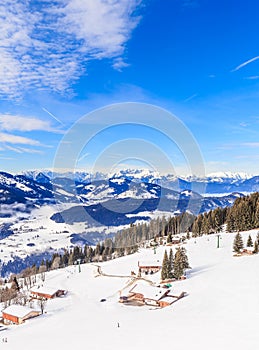 On the slopes of the ski resort Hopfgarten, Tyrol