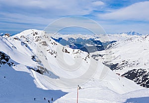 On the slopes of the ski resort of Meribe