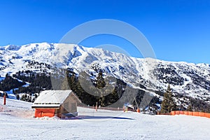 On the slopes of the ski resort of Meribel