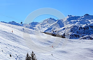 On the slopes of the ski resort of Meribel