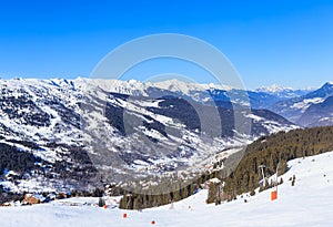 On the slopes of the ski resort of Meribel