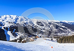 On the slopes of the ski resort of Meribel