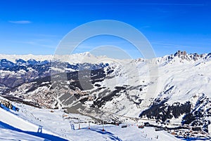 On the slopes of the ski resort of Meribel