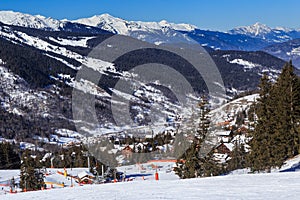 On the slopes of the ski resort of Meribel