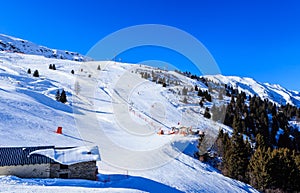 On the slopes of the ski resort of Meribel