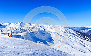 On the slopes of the ski resort of Meribel