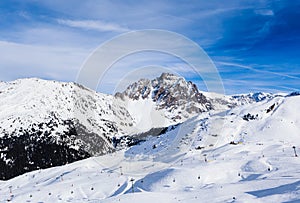 On the slopes of the ski resort of Meribel