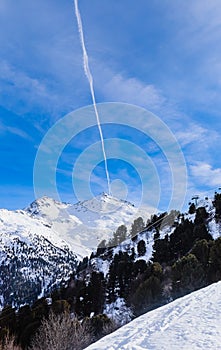 On the slopes of the ski resort of Meribel