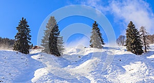 On the slopes of the ski resort Soll, Tyrol