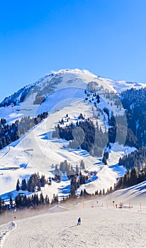 On the slopes of the ski resort Soll, Tyrol