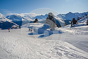 Slopes of the Veysonnaz ski resort photo