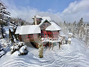 Slopeside condos at Okemo mountain ski resort