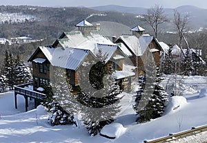 Slopeside condos at Okemo mountain ski resort