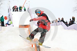 Slopestyle snowboard trick