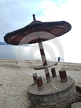 Sloping Beach Hut in Area Branca Beach, Timor-Leste