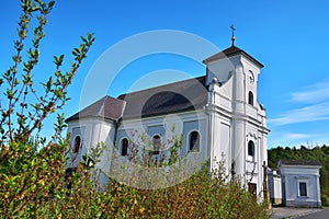 The sloping church of St. Peter of Alcantara