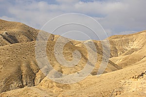 Sloping hills in the Judean Desert