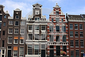 Sloping houses in Amsterdam