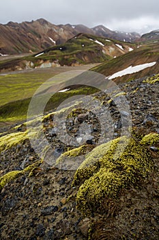 Sloping icelandic hills of Landmannalaugar