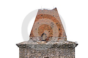 Sloping roof, built of burnt bricks