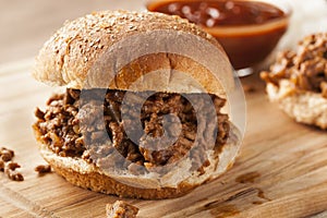 Sloppy Barbecue Beef Sandwhich