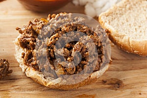 Sloppy Barbecue Beef Sandwich