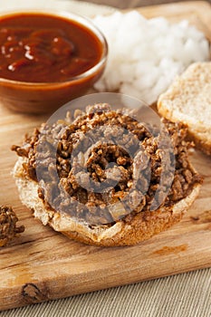 Sloppy Barbecue Beef Sandwich