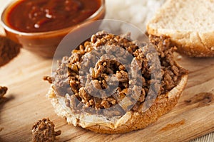 Sloppy Barbecue Beef Sandwich