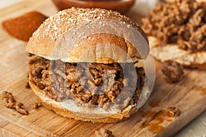 Sloppy Barbecue Beef Sandwich