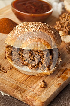 Sloppy Barbecue Beef Sandwich