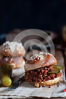 Sloppy joe burger