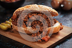 Sloppy joes ground beef burger sandwich