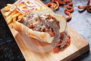 Sloppy joes ground beef sandwich photo