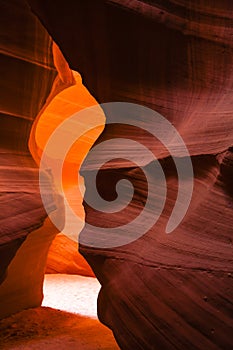 Slot (Antelope) Canyon: Candle Flame Curved Rock photo